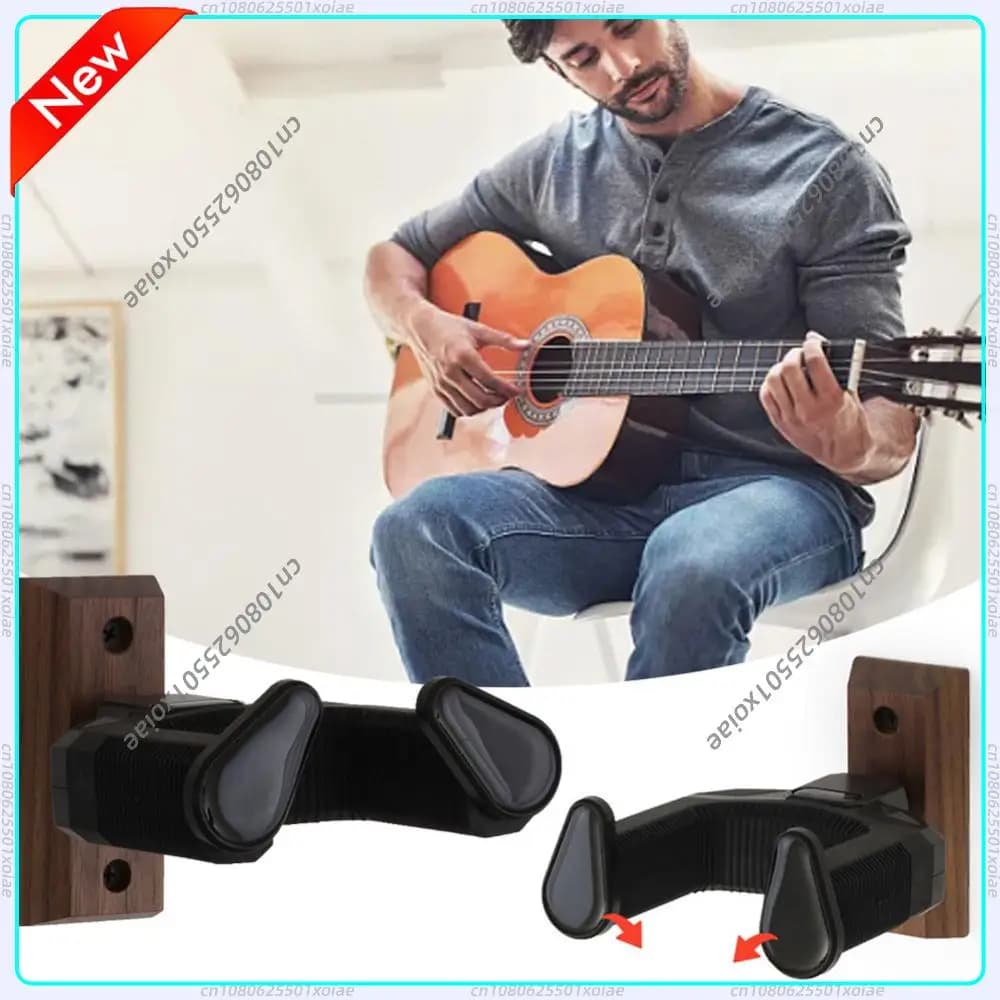 Supporto per Chitarra in Legno Antiscivolo, Stand Universale per Esposizione di Chitarre Elettriche, Ukulele e Bassi