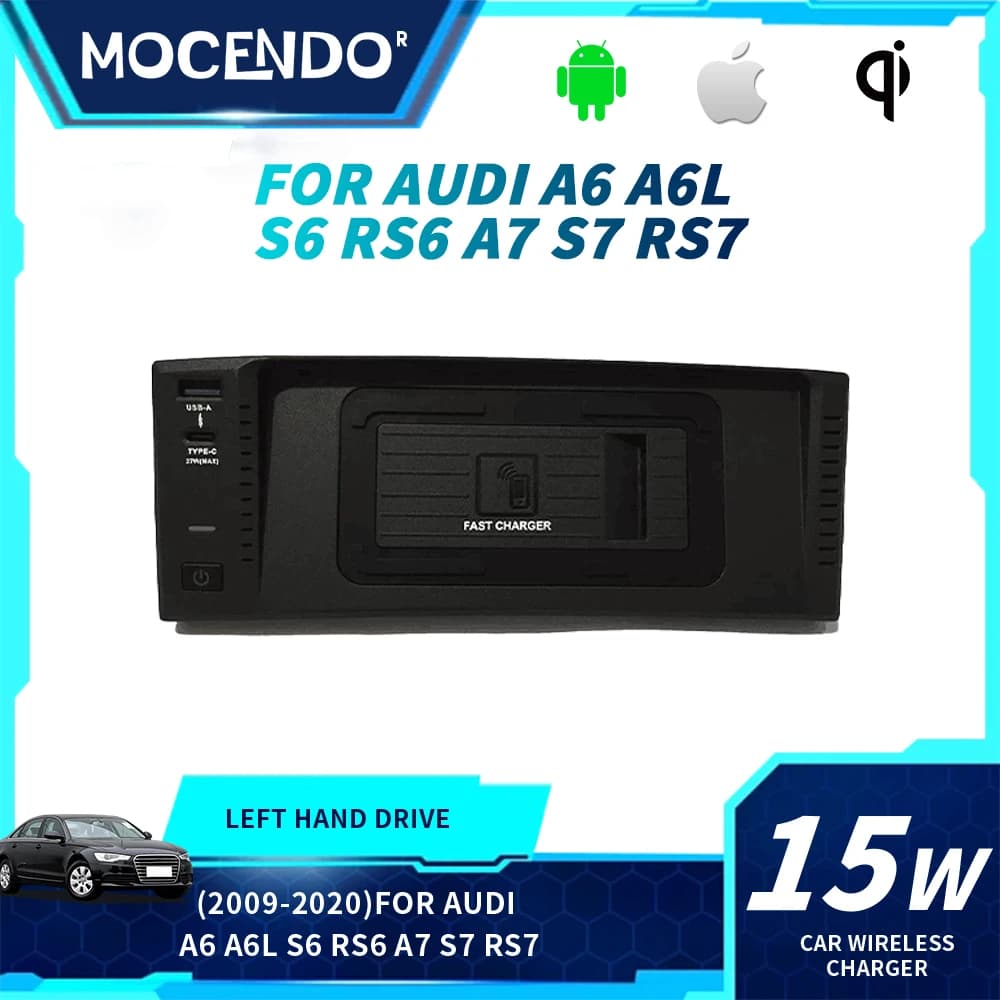 Fast Wireless Charging Panel for Audi A6 A6 A6L RS6 2012-2018 A7 2009-2018 S7 2013-2019 S6 2013-2018 RS7 2014-2020 Auto Accessories