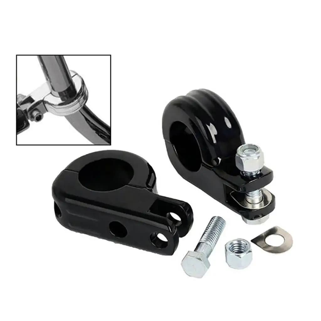 Morsetto per Pedane da 38mm in Lega di Alluminio, Kit Poggiapiedi Regolabile per Moto da Corsa su Strada