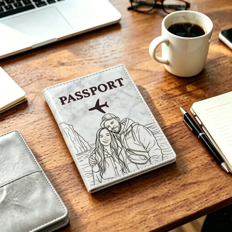 Passport Holder Protective Cover, Customizable with Four Image Style Options, Durable Travel Protective Case for Credit Cards