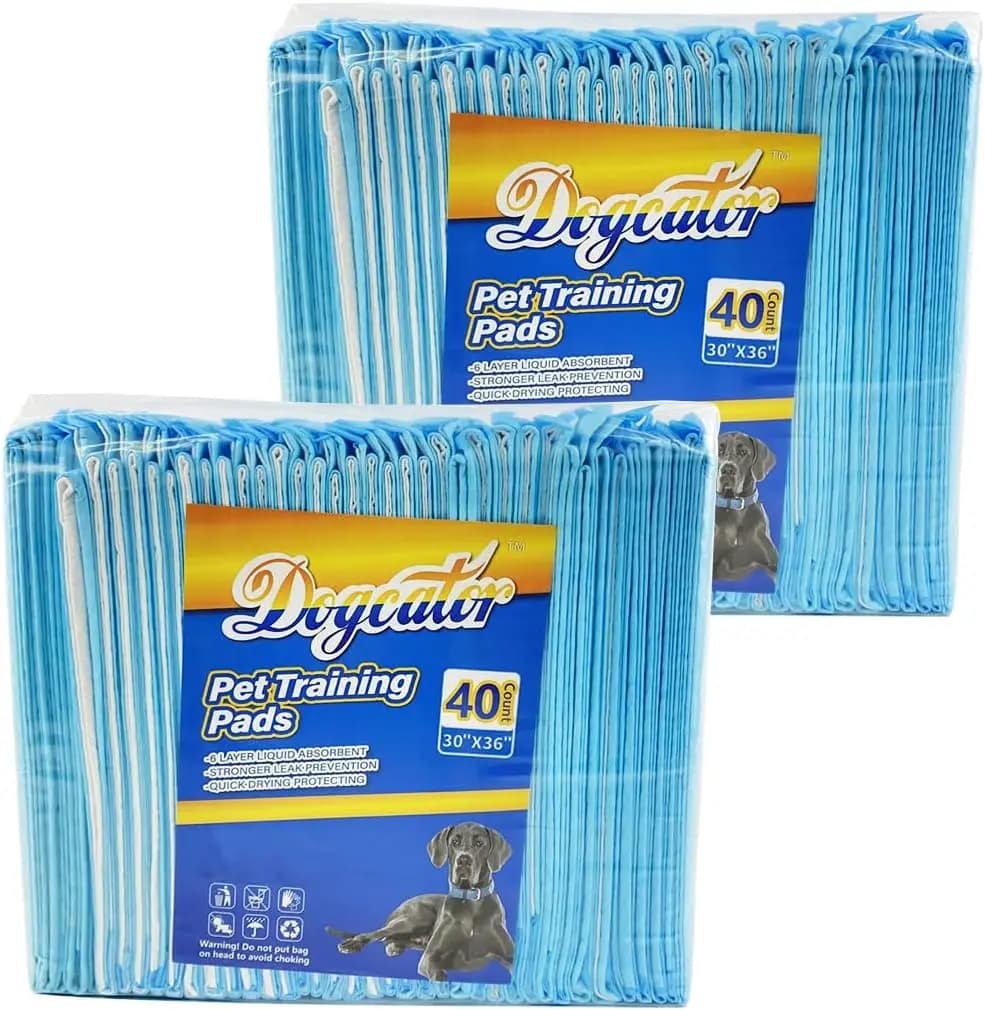 Tappetini Assorbenti Extra Large per Cani, 80 Pezzi, Spessi e Resistenti 30x36 Pollici, Altamente Assorbenti per Uso Interno ed Esterno