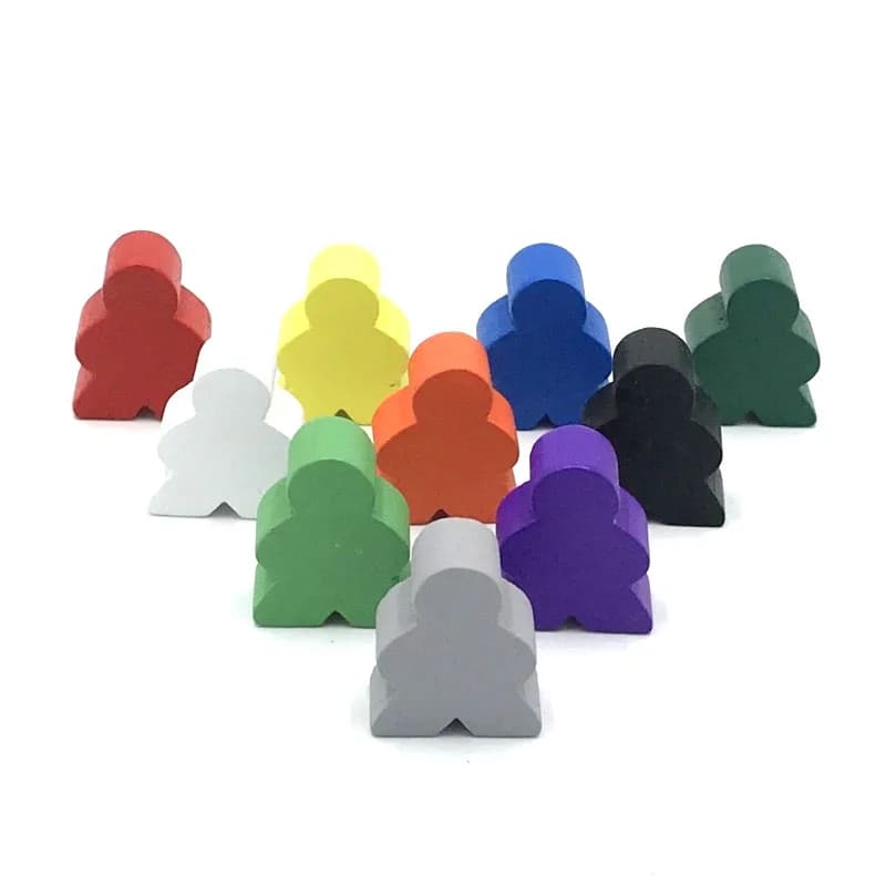 10 pezzi di grandi dimensioni 20 * 23 * 10mm pezzi degli scacchi umanoidi in legno per accessori per giochi da tavolo Meeples