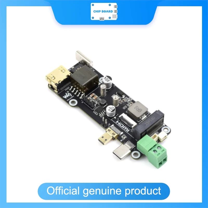 Waveshare PCIe M.2 Adapter E for Raspberry Pi 5, NVMe SSD Expansion with 4K Display and PoE Power Support