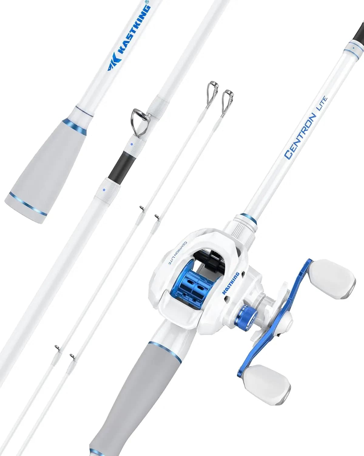 Canna da Pesca Portatile da Viaggio con Mulinello, Leggera in Grafite a Doppia Punta per Acqua Dolce e Salata, per Spigola e Trota