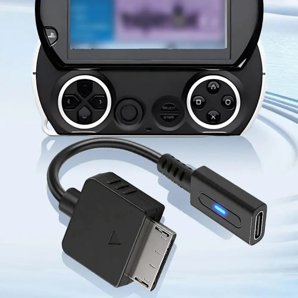 Cavo USB C PD per Controller PSP Go, Adattatore di Ricarica Tipo C con LED, Cavo Convertitore per Console di Gioco Sony PSP Go, Cavo di Alimentazione