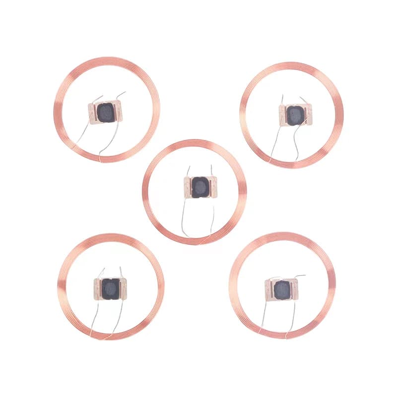 Bobine portachiavi RFID autoadesive da 5 pezzi da 21,6 mm 13,56 MHZ UID IC Card ID chip modificabile riscrivibile per controllo accessi e tecnologia NFC