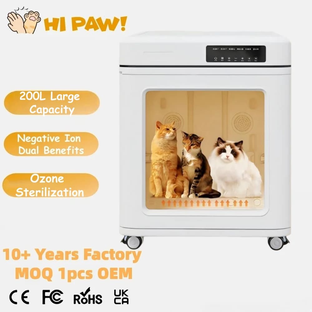 Asciugatrice Professionale per Toelettatura Animali Domestici, Box Asciugacapelli Grande per Cani e Gatti, Macchina Asciugacapelli Ecologica per Uso Domestico e Salone, Box Asciugacapelli per Cani e Gatti