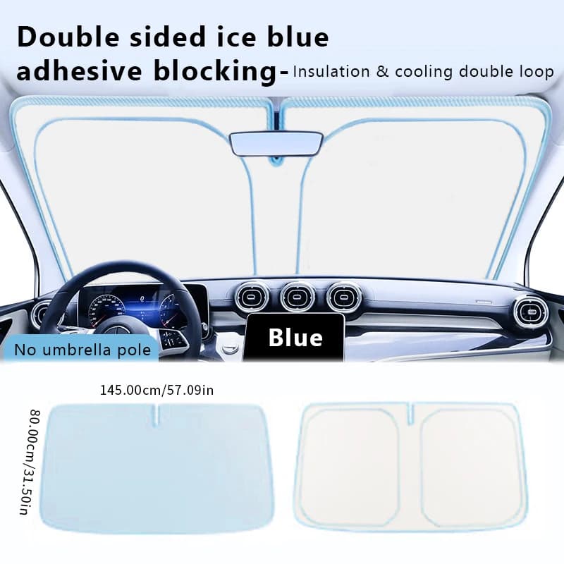 SEAMETAL car windscreen summer sunscreen, double coating folding sunscreen, UV protection for cars, car accessories