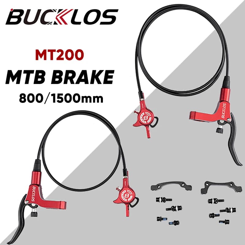 BUCKLOS MT200 freno a disco idraulico 800mm anteriore 1500mm freno posteriore per bicicletta Set doppio pistone MTB freno idraulico parti di Mountain Bike