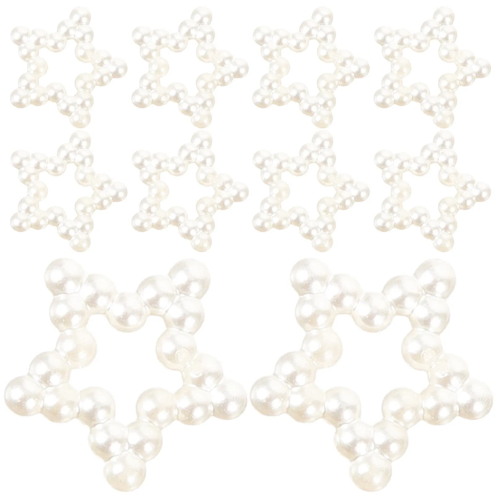 200 Pezzi Mini Ornamenti a Forma di Stella a Cinque Punte con Perline, Leggeri Charm in Plastica Fai-da-Te per Nail Art e Decorazione Cover Telefono