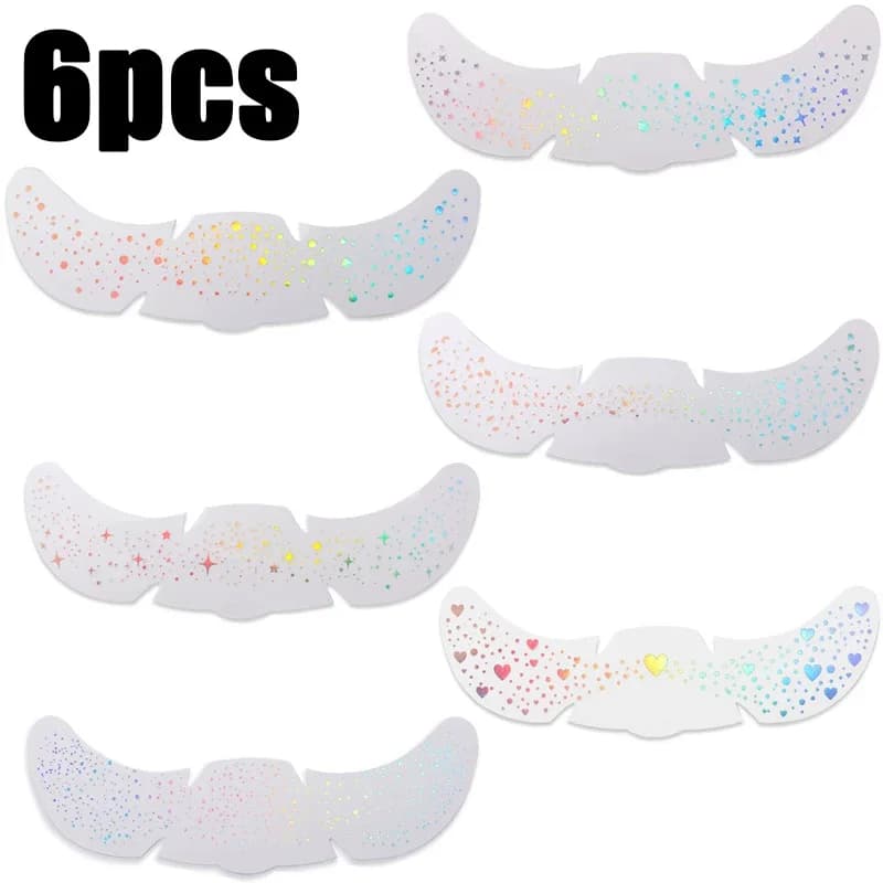 Christmas Stocking Stuffers 6pcs Glitter Freckle Stickers - Cozy Home Decorative Beauty Face Stickers Gift