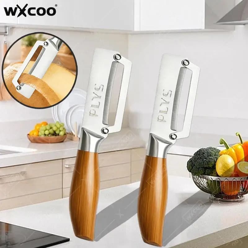 WXCOO Stainless Steel Kitchen Peeler Fruit Paring Slicing Knife Vegetable Peeler Potato Peeler Multi-Function Household Tools