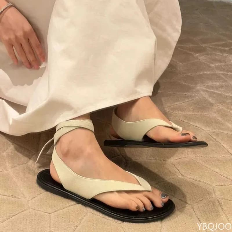 Pantofole casual personalizzate da donna con punta a clip, sandali comodi casual quotidiani versatili con fondo piatto estivo da indossare all'aperto