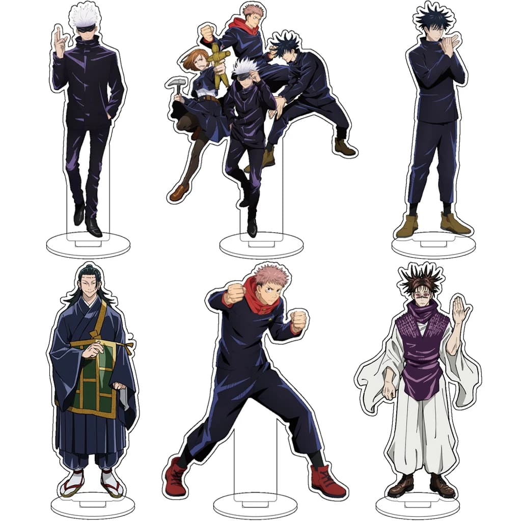 Statuetta in Acrilico da 16CM di Personaggi Anime Jujutsu Kaisen: Gojo Satoru, Itadori Yuji, Fushiguro Megumi, Zen'in Maki, Ornamenti e Regalo di Natale