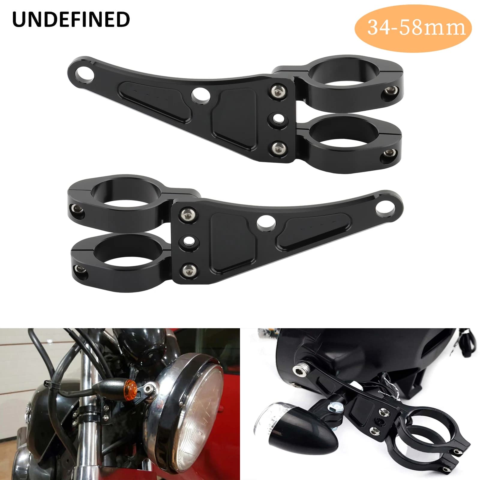 33mm-58mm bracket for headlight clamps for mounting tube fork support for light 54mm 49mm 45mm 41mm 37mm motorcycle Bobber Cafe Racer universal