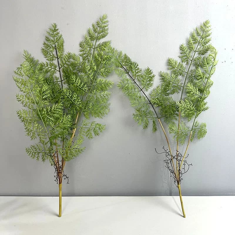 Artificial Green Plants Plastic Gold Powder Fern Grass Balcony Decorative Simulation Artemisia Pine Plant Hotel Decoration