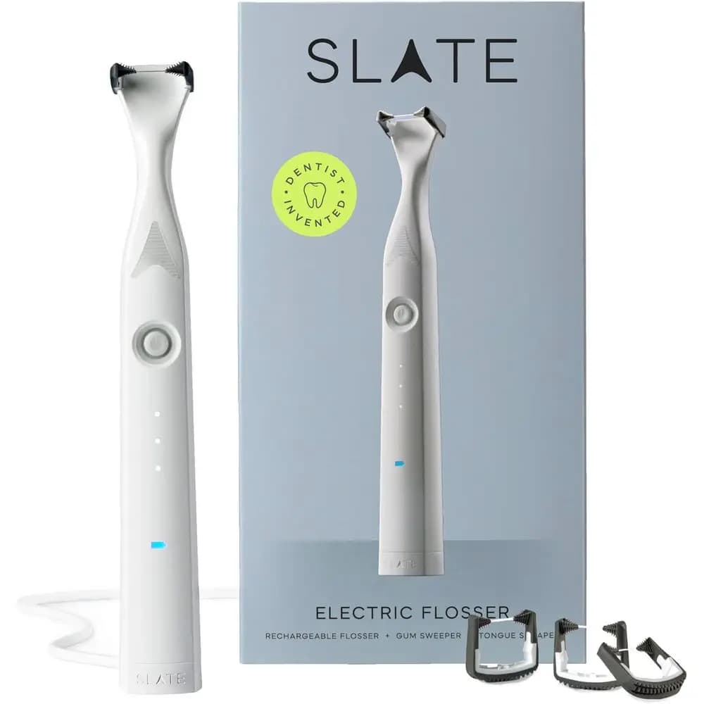 Spazzolino elettrico ricaricabile 3 in 1 con testine intercambiabili, pulizia delle gengive e raschietto per la lingua per un'igiene orale ottimale