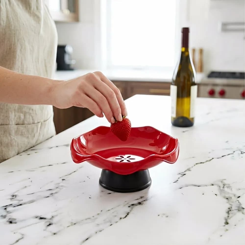 Piatto per Frutta Secca, Vassoio per Snack alla Frutta, Cesto Portacaramelle in Plastica con Manico Sferico, Piatto Decorativo per Esposizione Gioielli