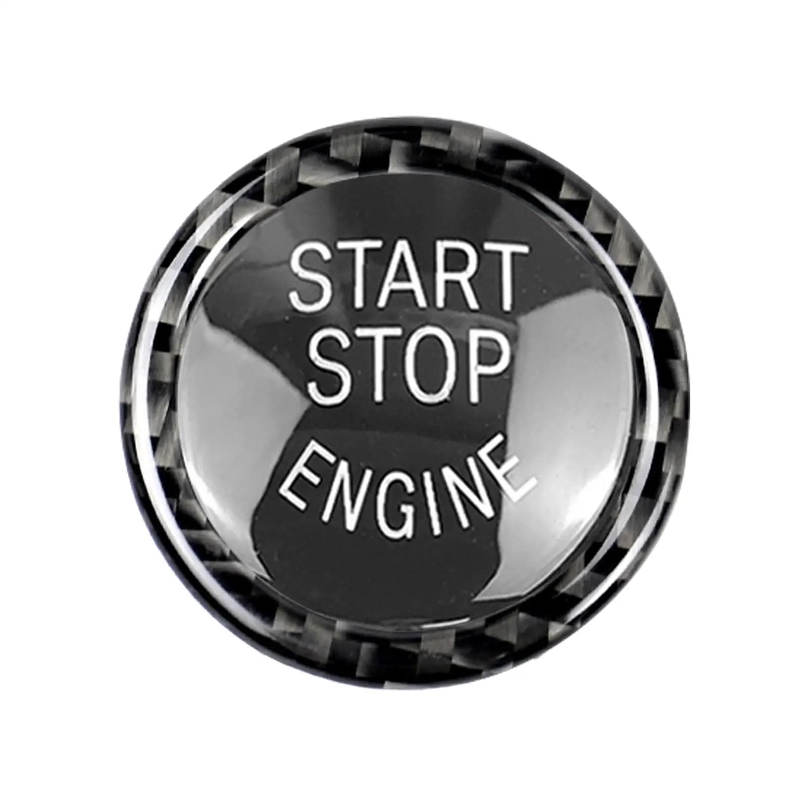 Engine Start Stop Button Cover Set with Carbon Fiber Trim Ring for E90 E92 E93 320i Z4 E89 Car Protection