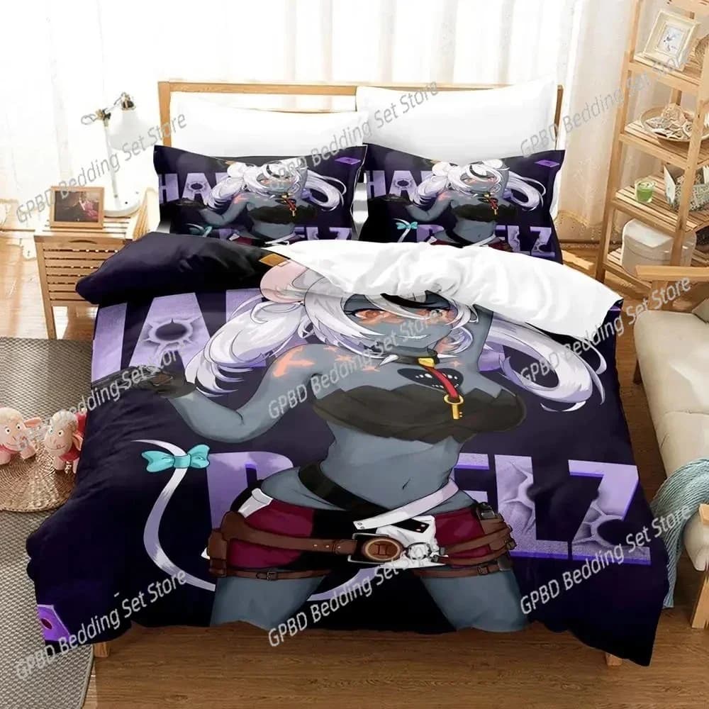 Hakos Baelz Anime 3D NEW Duvet Cover Pillowcase Bedding Set Adult Boy Girl Bedroom Decoration Children Single Double Large