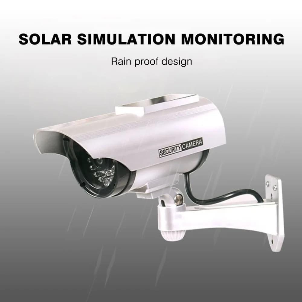 Hot Dummy Fake CCTV Camera With Flashing LED For Outdoor Indoor Solar Waterproof Realistic Looking Fake Camera for Security