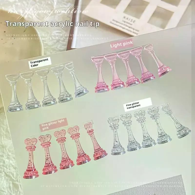 5 pezzi di scacchi per pratica delle unghie 3 cm acrilico elevato allenamento magnetico pratica punte per unghie supporto indossabile espositore per unghie strumento per unghie