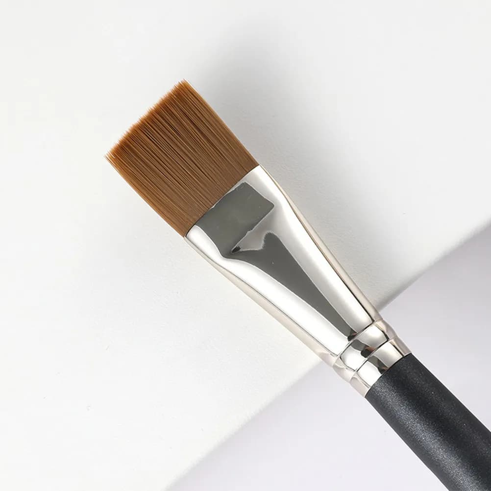2 applicatori per maschera facciale, pennello per fondotinta, applicatore riutilizzabile per il viso, strumento per il trucco, testa piatta in fibra di legno H