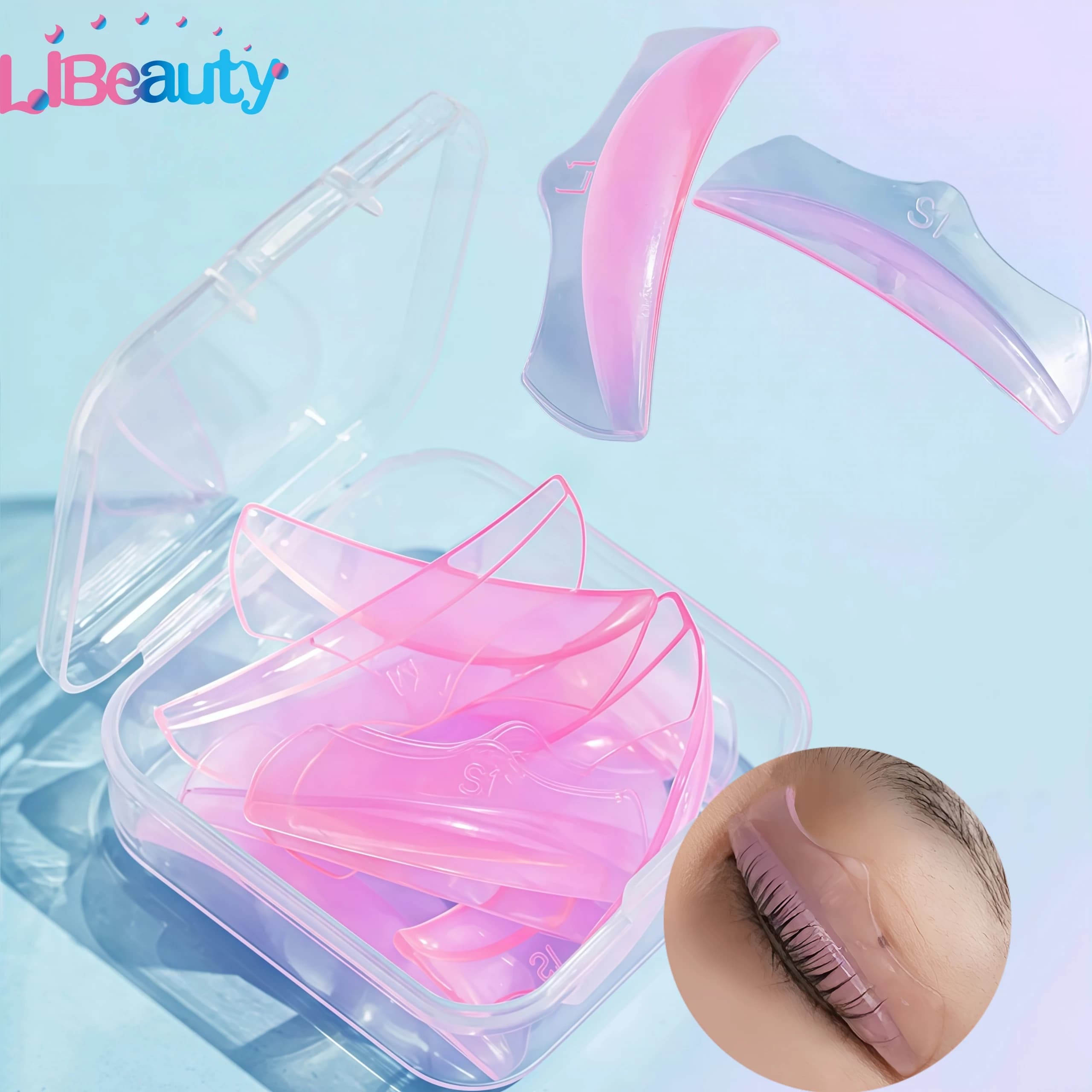 Libeauty 6 Paris U CURL Pads in Silicone per Lash Lift, Bigodini per Permanente Ciglia, Accessori e Patch per Ciglia, Strumento di Bellezza