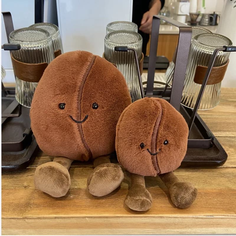 Cuscino per bambola di peluche simulato con chicchi di caffè Cartone animato anime Simpatico peluche Cuscino di riempimento Decorazione del divano della camera da letto Regalo di Natale