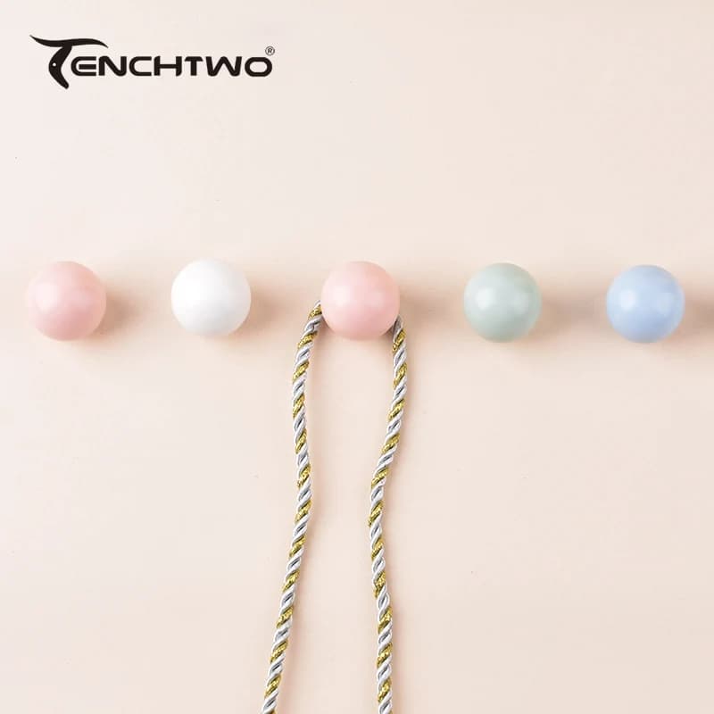 Ceramic Round Hook Hanger Wall Hooks For House For Keychain Kitchen Bag Wall Hook for Bedroom and Handles for Furniture