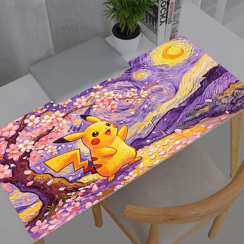 90x40cm XXL Rubber Large PC Mousepad Gamer Pokemon Pikachu New Gaming Mouse Pads Desk Keyboard Mat Computer Laptop Mat