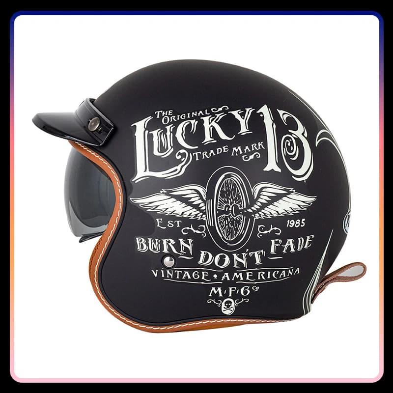Caschi da moto a faccia aperta quattro stagioni con lente HD DOT Casco aperto per uomo adulto da donna Caschi a getto aperto moda vintage 3/4