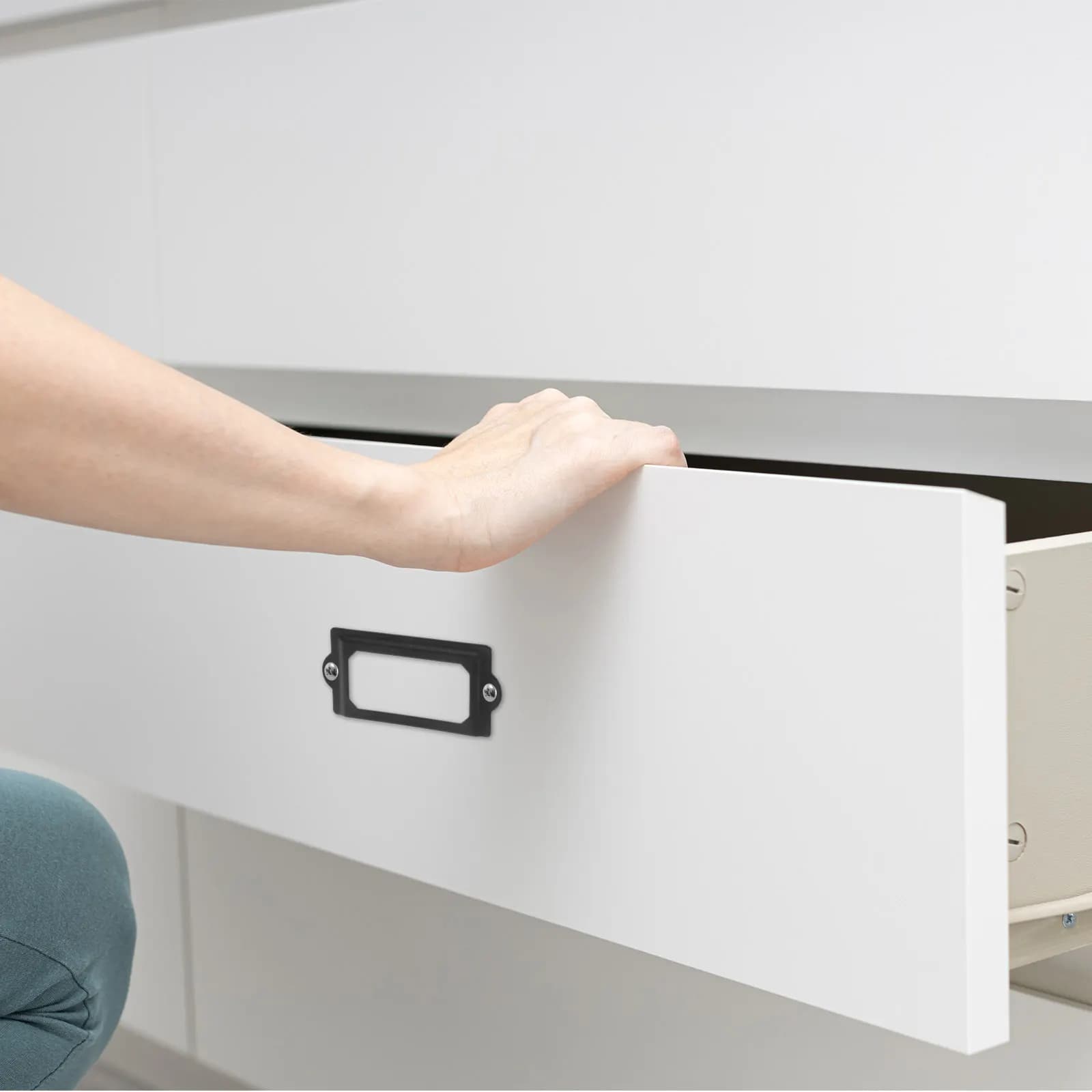 50 Set di Portaetichette in Metallo con Telaio in Ferro per Ufficio, Biblioteca, Armadietto, Cassetto, Organizzatore di Archiviazione, Porta Cartellini