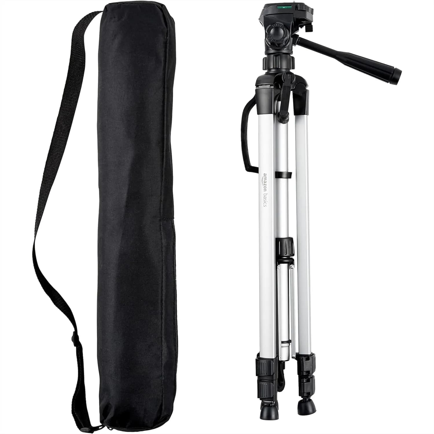 Treppiede Leggero per DSLR con Borsa, Regolabile fino a 60 Pollici per Fotocamera, Smartphone e GoPro