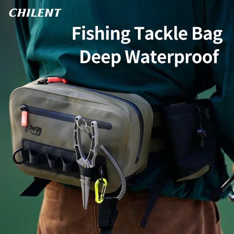 LINNHUE Fishing Equipment Waterproof Outdoor Waist Bag Capacity Shoulder Bag Fishing bait Line Box Storage Accessories