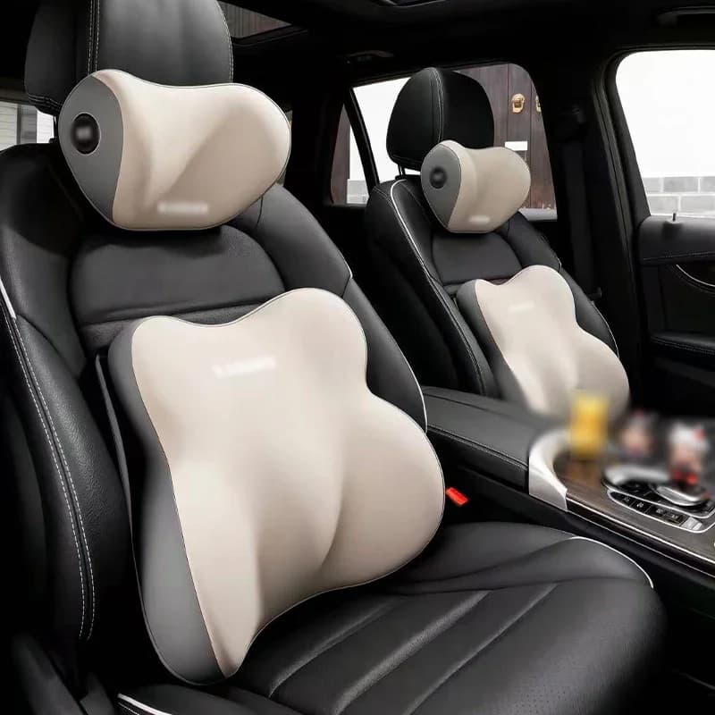 Cuscino Lombare Universale in Memory Foam per Auto, Supporto per la Schiena e il Collo, Accessori Auto Generali