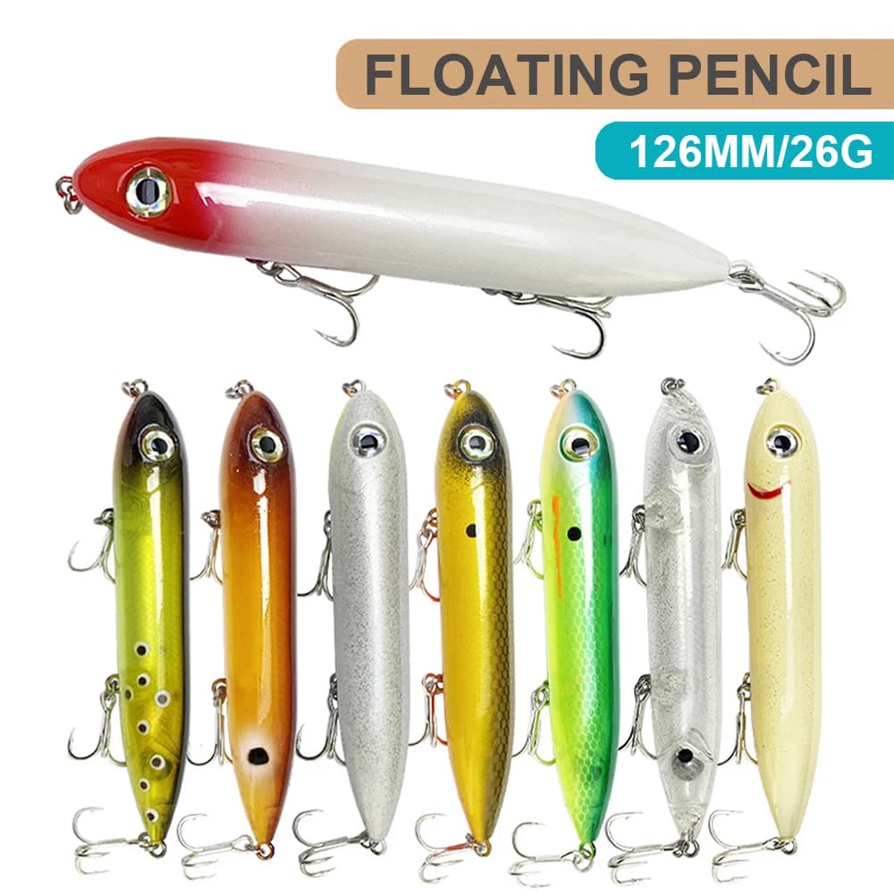 12.6 centimetri 26g Esche Da Pesca Matita Esca Wobbler Colata Lunga Galleggiante Topwater Artificiale Esca Dura Z-Stroke Jerkbait Esca QBE118
