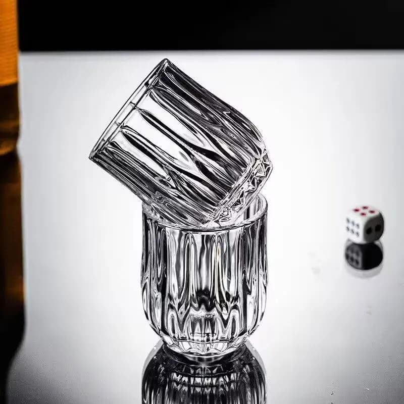 4pcs Shot Glass Whisky Cup Mini Glass Cup for Liqueur Cordial Glasses Tequila Cups Small Crystal Glass Cups 80ml Wine Glass Cup