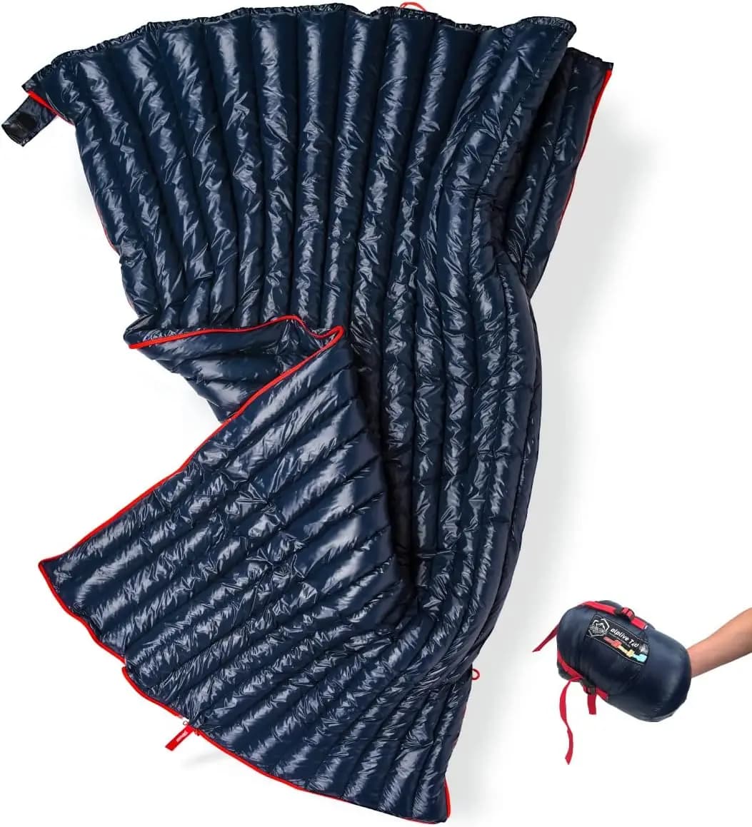 Sacco a pelo ultraleggero in piuma d'oca 650 fill - 27oz compatto per escursioni, campeggio, backcountry - Comfort 32-50F