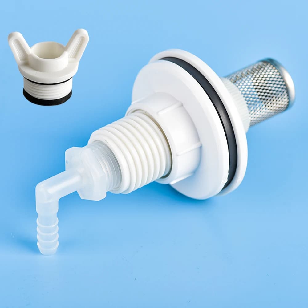 Kit di troppopieno per canna di pioggia da 1/2" - Tubo spinato adattatore per tubo a gomito da 90 gradi per acquari, piscine e sistemi di irrigazione