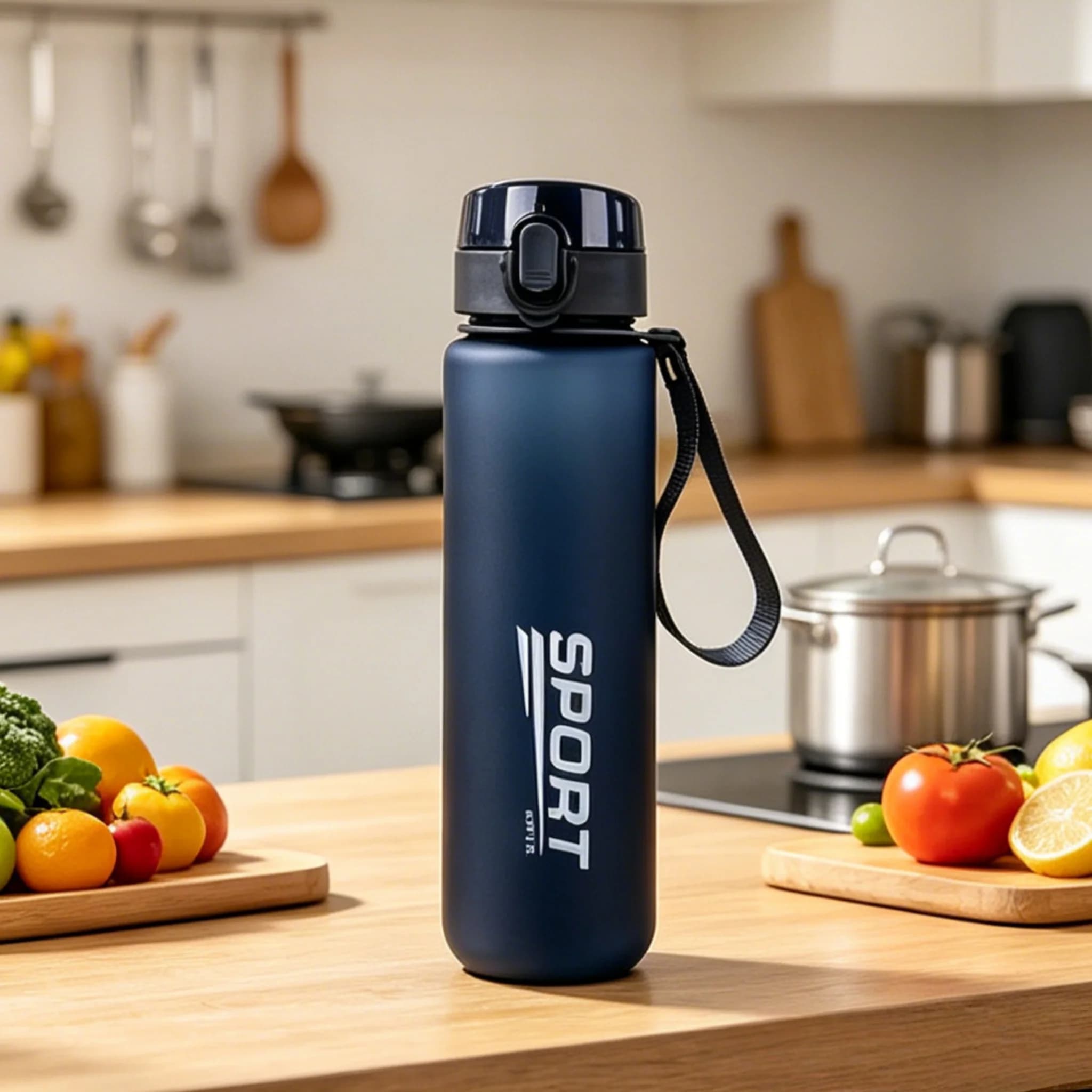 Sports Water Bottle Shaker Outdoor Travel Portable Leakproof Drinkware Tritan Plastic Drink Bottle BPA Free