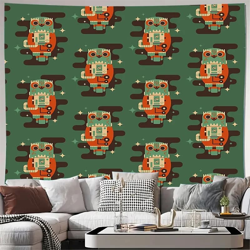 Bohemian Tapestry Wall Hanging Nature Landscape Forest Trees Scenic Backdrop Home Decor Room Divider Aesthetic Wall Art