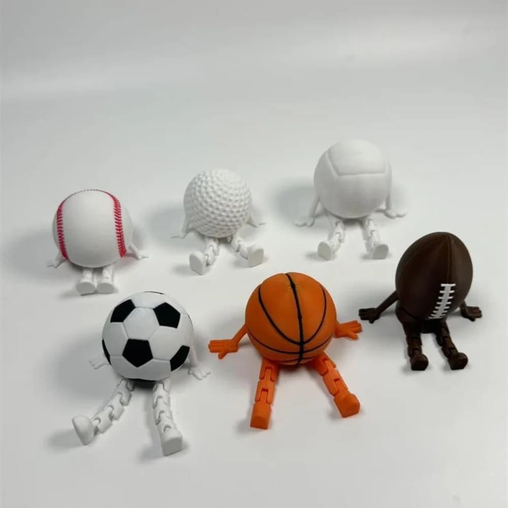 Statuette Articolate di Atleti Sportivi, Decorazioni Creative per Golf, Calcio, Basket, Ornamenti da Scrivania con Articolazioni Mobili, Idea Regalo