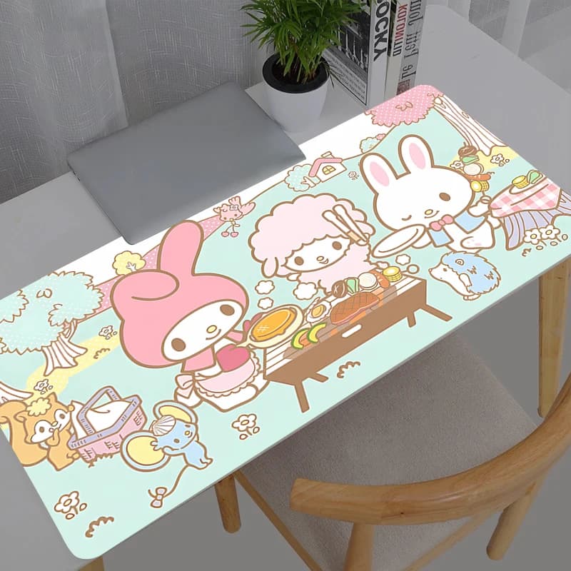 Tappetino per mouse grande e resistente, tappetino da scrivania per ufficio, tappetino per tastiera, tappetino per laptop, accessori da gioco, tappetino per mouse Sanrio My Melody