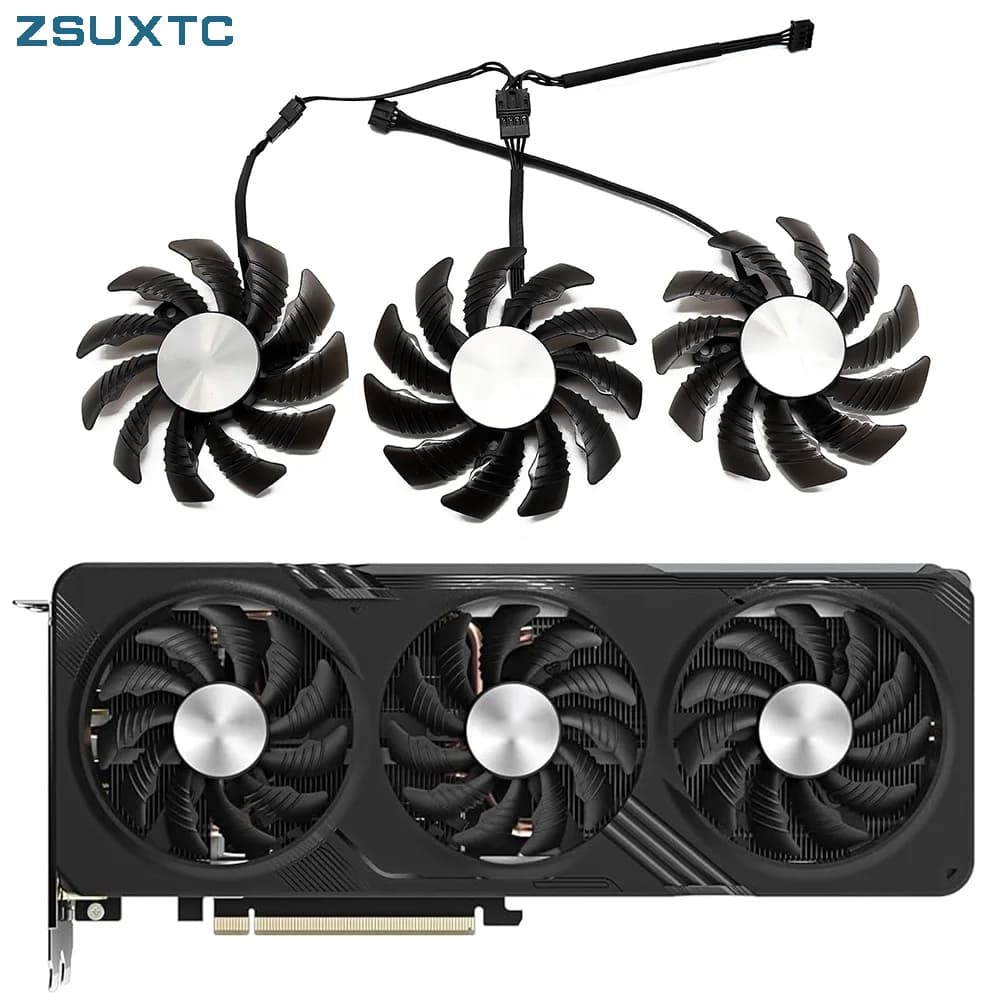 Ventola di Raffreddamento 75MM 4PIN RTX4060 Ti per Scheda Video Gigabyte RTX 4060 4060TI GAMING OC PLD08010S12HH