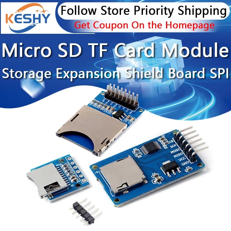 Expansion Card Micro SD Module Shield Memory Card Micro SD TF SPI for Arduino