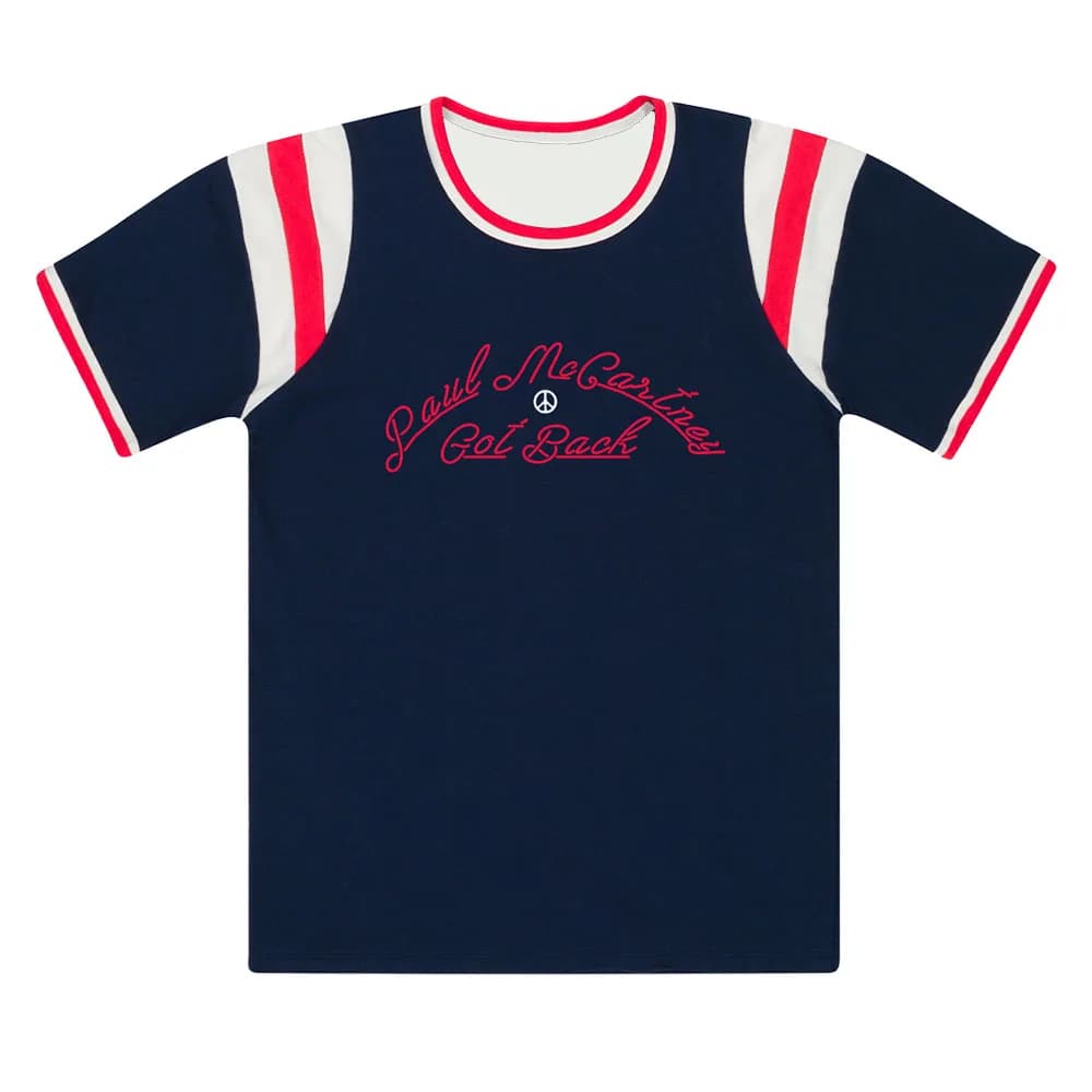 Got Back Chainstitch Ringer T-Shirt Paul McCartney Tees Short Sleeve Loose Summer O-neck Tshirts Graphic 3D Printing T Shirt Top