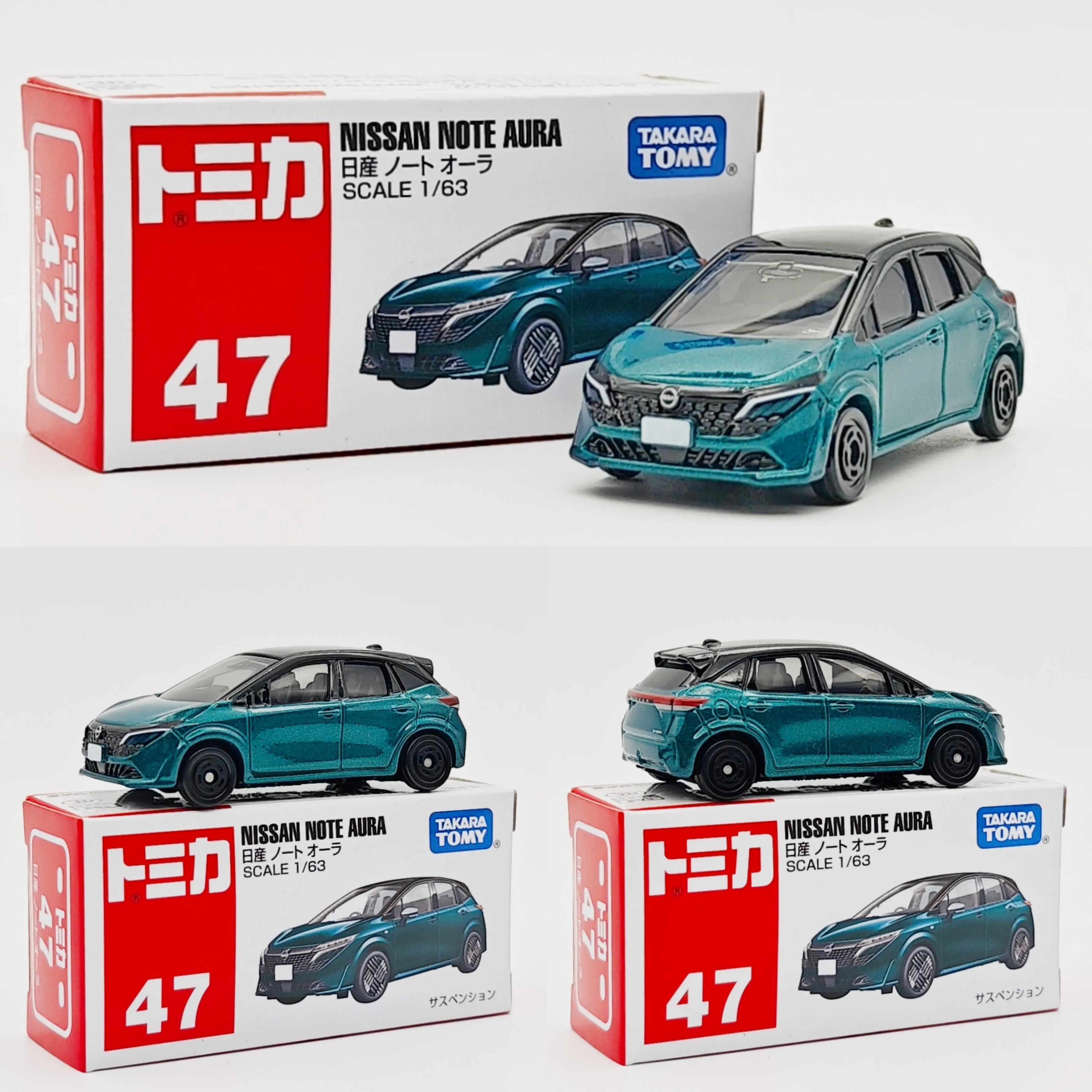 Takara Tomy Tomica n. 47 Nissan Notebook Aura Casting Veicolo per auto in lega statica Diecast in metallo Collezione Display Boy Toy