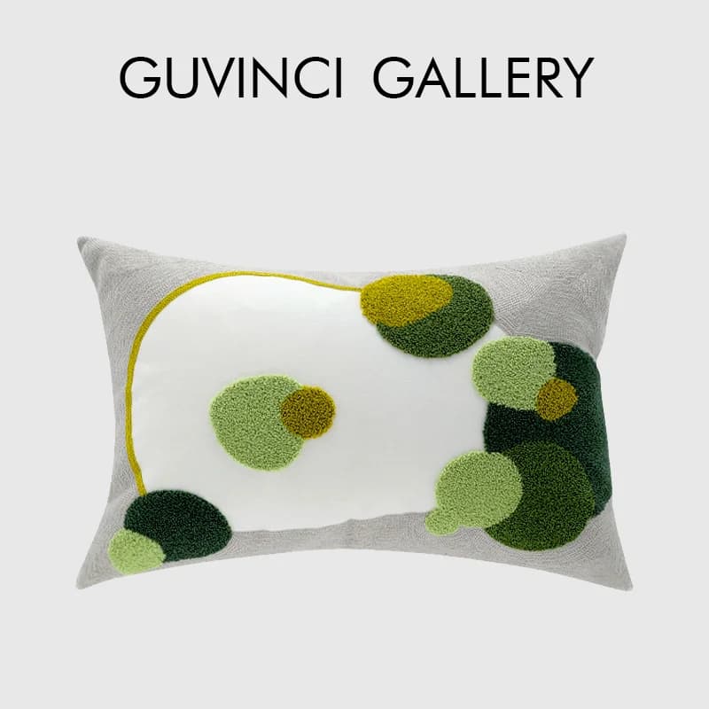 GUVINCI Fodere per Cuscini Lombari Effetto Muschio Verde 30x50cm Stile Nordico Ins, Federe di Lusso Popolari su Instagram per Arredamento Casa