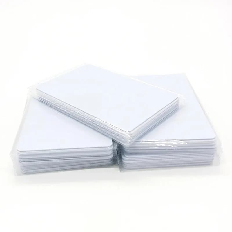 50PCS High Glossy Blank PVC Card Waterproof Double Sided Printing ThankYou ID Business Card Durable Smooth Surface Not NFC Card